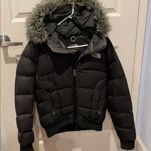 The North Face black coat with hood